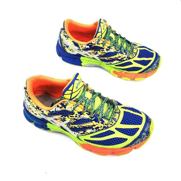 Asics Gel Noosa Tri 10 Blue Neon Green Womens 7 - Picture 4 of 8